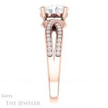 Oval Shaped Forever One Moissanite Engagement Ring #GTJ1127-oval-fo-r