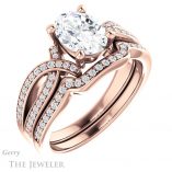 Oval Shaped Forever One Moissanite Engagement Ring #GTJ1127-oval-fo-r