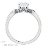Oval Shaped Forever One Moissanite Engagement Ring #GTJ1127-oval-fo-w 2 Oval Shaped Forever One Moissanite Engagement Ring #GTJ1127-oval-fo-w