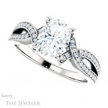 Oval Shaped Forever One Moissanite Engagement Ring #GTJ1127-oval-fo-w 5 Oval Shaped Forever One Moissanite Engagement Ring #GTJ1127-oval-fo-w