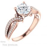 Round Cut Forever One Moissanite Engagement Ring #GTJ1127-round-fo-r 4 Round Cut Forever One Moissanite Engagement Ring #GTJ1127-round-fo-r
