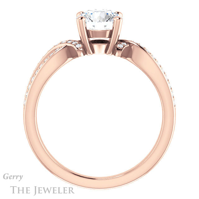 Round Cut Forever One Moissanite Engagement Ring #GTJ1127-round-fo-r 2 Round Cut Forever One Moissanite Engagement Ring #GTJ1127-round-fo-r