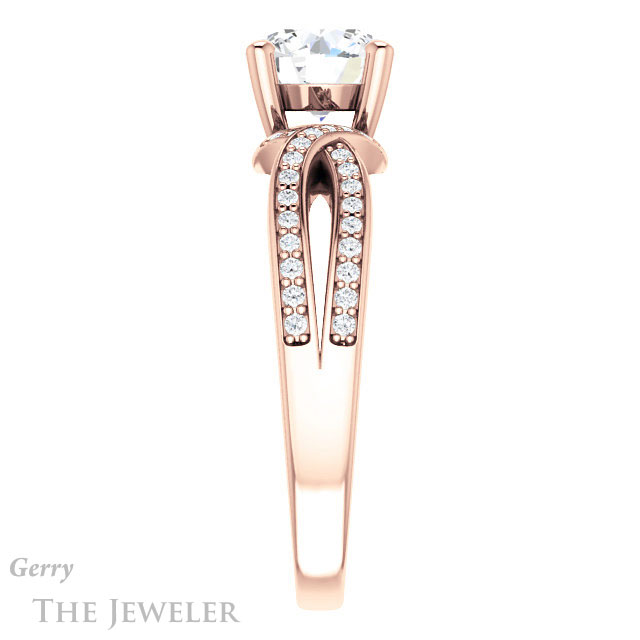 Round Cut Forever One Moissanite Engagement Ring #GTJ1127-round-fo-r 3 Round Cut Forever One Moissanite Engagement Ring #GTJ1127-round-fo-r