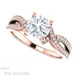 Round Cut Forever One Moissanite Engagement Ring #GTJ1127-round-fo-r 5 Round Cut Forever One Moissanite Engagement Ring #GTJ1127-round-fo-r