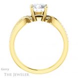 Round Cut Forever One Moissanite Engagement Ring #GTJ1127-round-fo-y 2 Round Cut Forever One Moissanite Engagement Ring #GTJ1127-round-fo-y