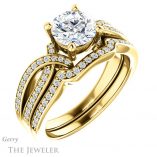 Round Cut Forever One Moissanite Engagement Ring #GTJ1127-round-fo-y 6 Round Cut Forever One Moissanite Engagement Ring #GTJ1127-round-fo-y