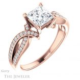 Princess Cut Forever One Moissanite Engagement Ring #GTJ1127-square-fo-r 4 Princess Cut Forever One Moissanite Engagement Ring #GTJ1127-square-fo-r