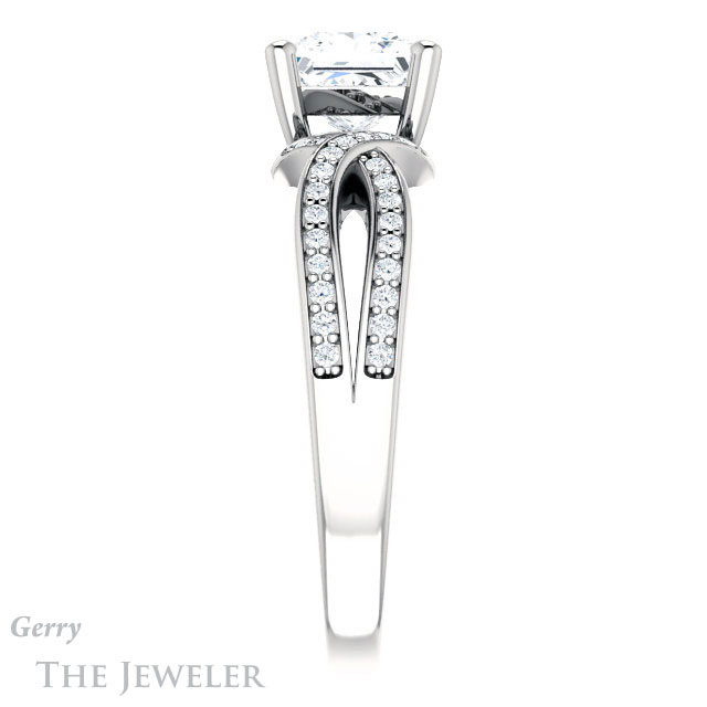Princess Cut Forever One Moissanite Engagement Ring #GTJ1127-square-fo-w 3 Princess Cut Forever One Moissanite Engagement Ring #GTJ1127-square-fo-w