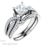 Princess Cut Forever One Moissanite Engagement Ring #GTJ1127-square-fo-w 6 Princess Cut Forever One Moissanite Engagement Ring #GTJ1127-square-fo-w
