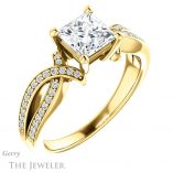 Princess Cut Forever One Moissanite Engagement Ring #GTJ1127-square-fo-y