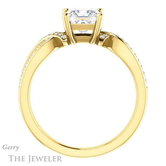 Princess Cut Forever One Moissanite Engagement Ring #GTJ1127-square-fo-y