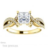 Princess Cut Forever One Moissanite Engagement Ring #GTJ1127-square-fo-y