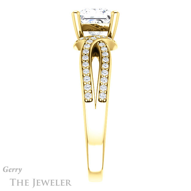 Princess Cut Forever One Moissanite Engagement Ring #GTJ1127-square-fo-y