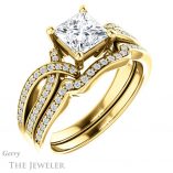 Princess Cut Forever One Moissanite Engagement Ring #GTJ1127-square-fo-y
