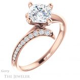 Cushion Cut Forever One Moissanite Engagement Ring #GTJ1128-cushion-fo-r