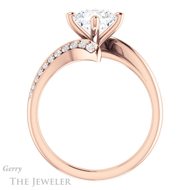 Cushion Cut Forever One Moissanite Engagement Ring #GTJ1128-cushion-fo-r