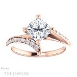 Cushion Cut Forever One Moissanite Engagement Ring #GTJ1128-cushion-fo-r