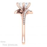 Cushion Cut Forever One Moissanite Engagement Ring #GTJ1128-cushion-fo-r