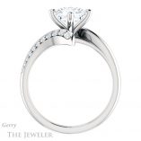 Cushion Cut Forever One Moissanite Engagement Ring #GTJ1128-cushion-fo-w 2 Cushion Cut Forever One Moissanite Engagement Ring #GTJ1128-cushion-fo-w