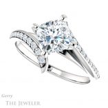 Cushion Cut Forever One Moissanite Engagement Ring #GTJ1128-cushion-fo-w 5 Cushion Cut Forever One Moissanite Engagement Ring #GTJ1128-cushion-fo-w
