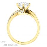 Cushion Cut Forever One Moissanite Engagement Ring #GTJ1128-cushion-fo-y 2 Cushion Cut Forever One Moissanite Engagement Ring #GTJ1128-cushion-fo-y