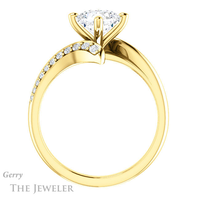 Cushion Cut Forever One Moissanite Engagement Ring #GTJ1128-cushion-fo-y 2 Cushion Cut Forever One Moissanite Engagement Ring #GTJ1128-cushion-fo-y