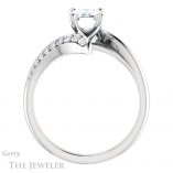 Emerald Cut Forever One Moissanite Engagement Ring #GTJ1128-emerald-fb-w 2 Emerald Cut Forever Brilliant Moissanite Engagement Ring #GTJ1128-emerald-fb-w