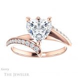 Heart Shaped Forever One Moissanite Engagement Ring #GTJ1128-heart-fb-r 1 Heart Shaped Forever Brilliant Moissanite Engagement Ring #GTJ1128-heart-fb-r