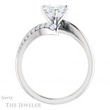 Heart Shaped Forever One Moissanite Engagement Ring #GTJ1128-heart-fb-w 2 Heart Shaped Forever Brilliant Moissanite Engagement Ring #GTJ1128-heart-fb-w