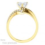 Heart Shaped Forever One Moissanite Engagement Ring #GTJ1128-heart-fb-y 2 Heart Shaped Forever Brilliant Moissanite Engagement Ring #GTJ1128-heart-fb-y