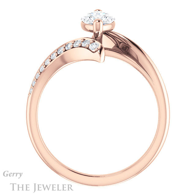 Marquise Cut Forever Brilliant Moissanite Engagement Ring #GTJ1128-marquise-fb-r