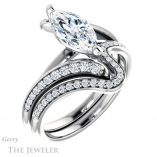 Marquise Cut Forever One Moissanite Engagement Ring #GTJ1128-marquise-fb-w 6 Marquise Cut Forever Brilliant Moissanite Engagement Ring #GTJ1128-marquise-fb-w