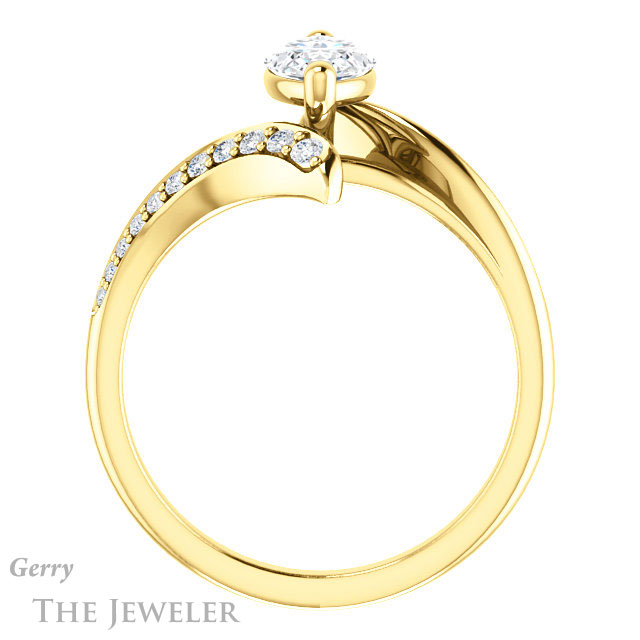 Marquise Cut Forever Brilliant Moissanite Engagement Ring #GTJ1128-marquise-fb-y