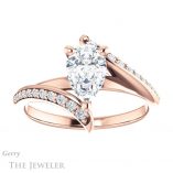 Pear Shaped Forever Brilliant Moissanite Engagement Ring #GTJ1128-pear-fb-r