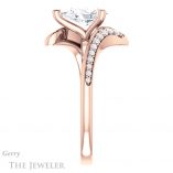 Pear Shaped Forever Brilliant Moissanite Engagement Ring #GTJ1128-pear-fb-r