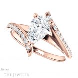 Pear Shaped Forever Brilliant Moissanite Engagement Ring #GTJ1128-pear-fb-r