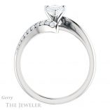 Pear Shaped Forever One Moissanite Engagement Ring #GTJ1128-pear-fb-w 2 Pear Shaped Forever Brilliant Moissanite Engagement Ring #GTJ1128-pear-fb-w