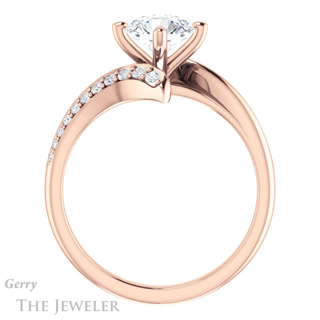 Round Cut Forever One Moissanite Engagement Ring #GTJ1128-round-fo-r 2 Round Cut Forever One Moissanite Engagement Ring #GTJ1128-round-fo-r