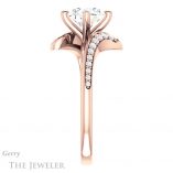 Round Cut Forever One Moissanite Engagement Ring #GTJ1128-round-fo-r 3 Round Cut Forever One Moissanite Engagement Ring #GTJ1128-round-fo-r