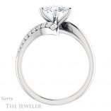 Round Cut Forever One Moissanite Engagement Ring #GTJ1128-round-fo-w 2 Round Cut Forever One Moissanite Engagement Ring #GTJ1128-round-fo-w