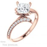 Princess Cut Forever One Moissanite Engagement Ring #GTJ1128-square-fo-r 4 Princess Cut Forever One Moissanite Engagement Ring #GTJ1128-square-fo-r