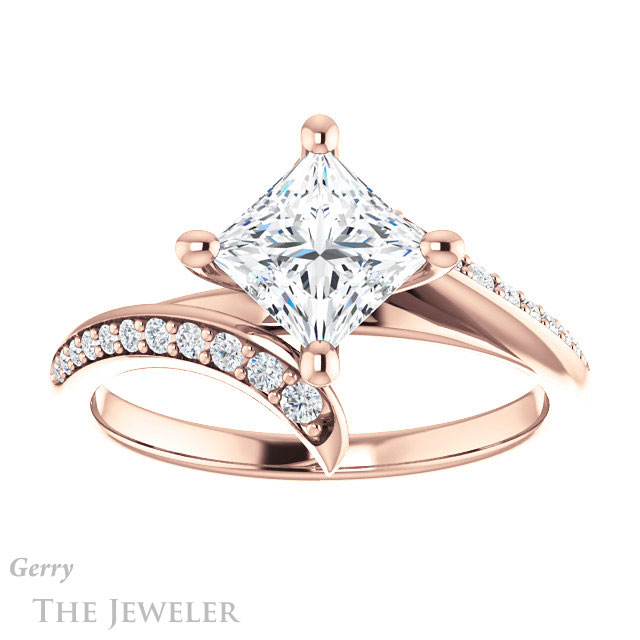 Princess Cut Forever One Moissanite Engagement Ring #GTJ1128-square-fo-r 1 Princess Cut Forever One Moissanite Engagement Ring #GTJ1128-square-fo-r