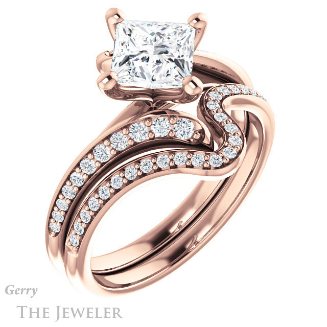 Princess Cut Forever One Moissanite Engagement Ring #GTJ1128-square-fo-r 6 Princess Cut Forever One Moissanite Engagement Ring #GTJ1128-square-fo-r