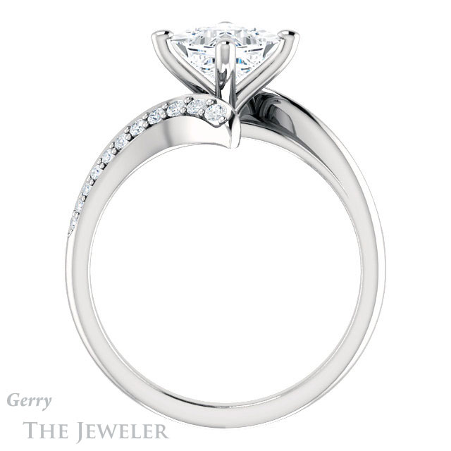 Princess Cut Forever One Moissanite Engagement Ring #GTJ1128-square-fo-w