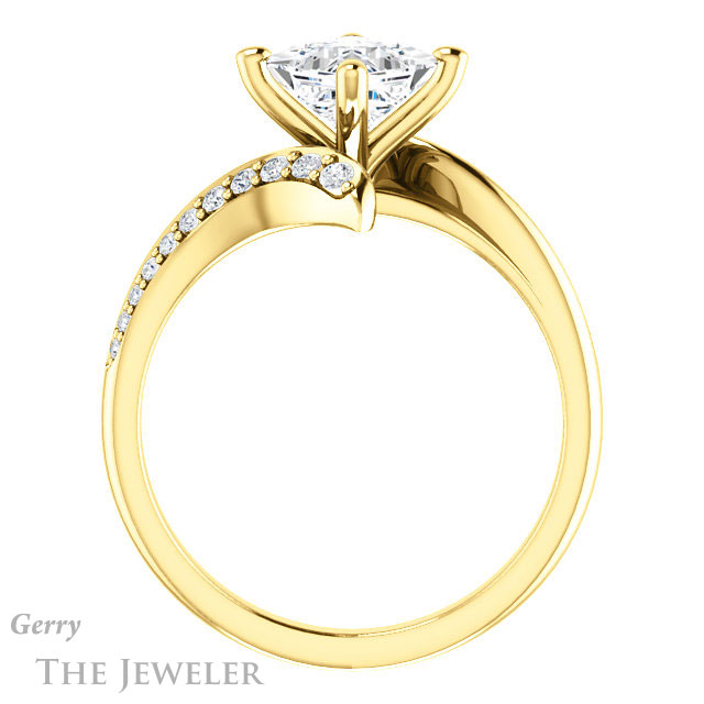 Princess Cut Forever One Moissanite Engagement Ring #GTJ1128-square-fo-y