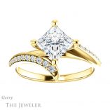 Princess Cut Forever One Moissanite Engagement Ring #GTJ1128-square-fo-y