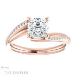 Cushion Cut Forever One Moissanite Engagement Ring #GTJ1129-cushion-fo-r 1 Cushion Cut Forever One Moissanite Engagement Ring #GTJ1129-cushion-fo-r