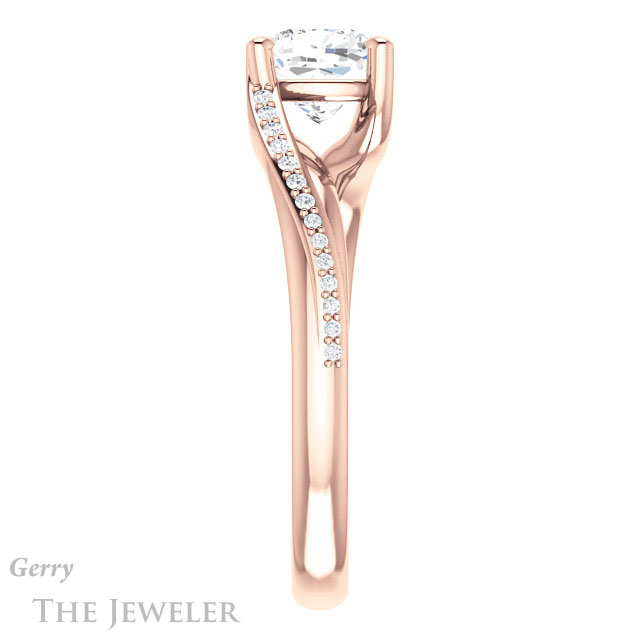 Cushion Cut Forever One Moissanite Engagement Ring #GTJ1129-cushion-fo-r 3 Cushion Cut Forever One Moissanite Engagement Ring #GTJ1129-cushion-fo-r