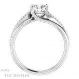 Cushion Cut Forever One Moissanite Engagement Ring #GTJ1129-cushion-fo-w 2 Cushion Cut Forever One Moissanite Engagement Ring #GTJ1129-cushion-fo-w