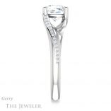 Cushion Cut Forever One Moissanite Engagement Ring #GTJ1129-cushion-fo-w 3 Cushion Cut Forever One Moissanite Engagement Ring #GTJ1129-cushion-fo-w